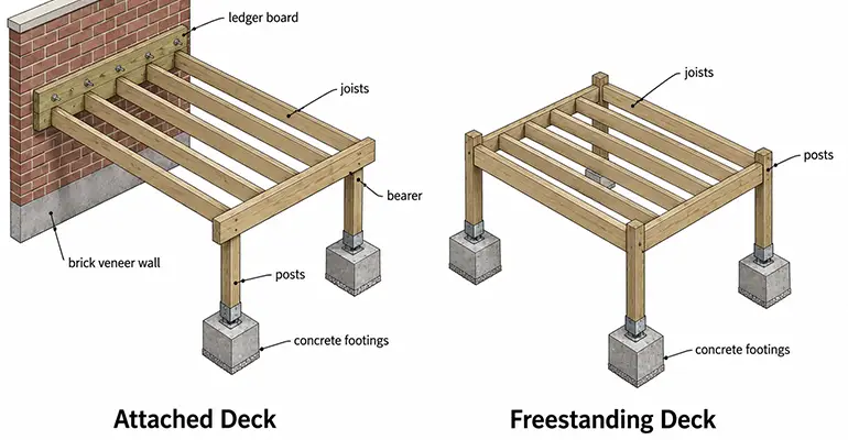 Two Frame Types: Attached vs Freestanding