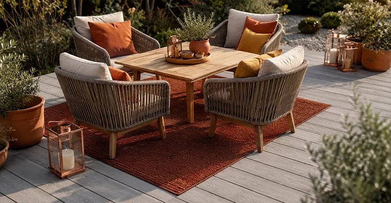 Colour and Textile Ideas for Autumn Deck Styling