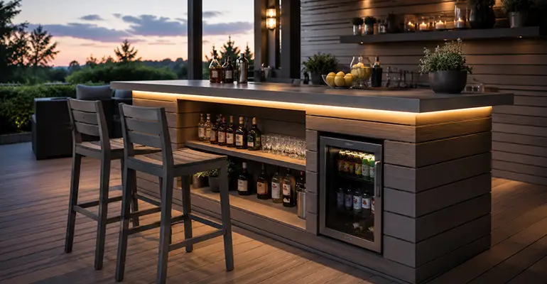 Outdoor Bar and Service Counter